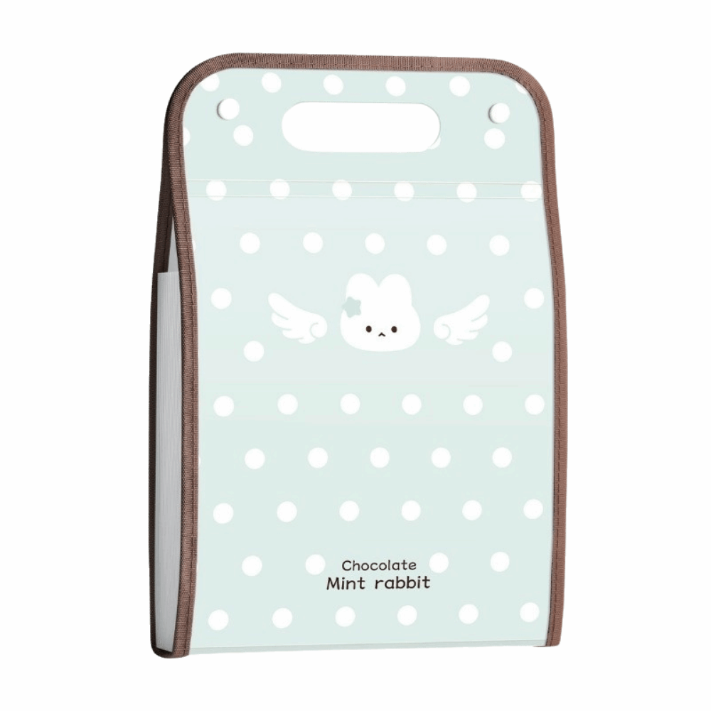 Expandable Accordion File Folder 13 Pockets - Erweiterbarer Polka Point Aktenordner, 13-lagig, tragbarer
